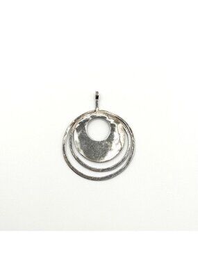Retired Silpada Hammered 925 Sterling Silver Circular Pendant